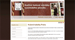 Desktop Screenshot of kozenekabelky-praha.cz